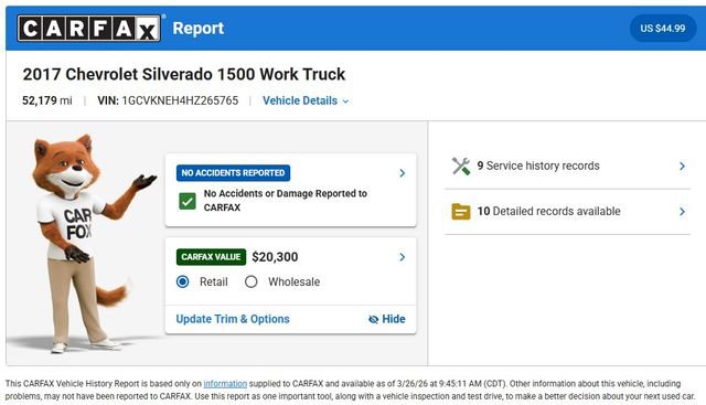 Used 2017 Chevrolet Silverado 1500 W/T w/ Trailering Package image 5