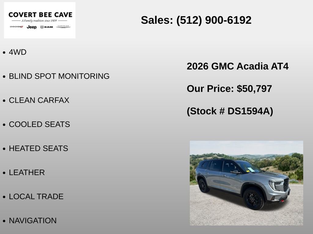 Used 2026 GMC Acadia AT4 w/ Luxury Package AWD/4WD image 6