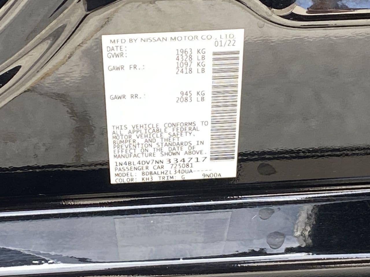 Certified 2022 Nissan Altima 2.5 SV FWD image 12