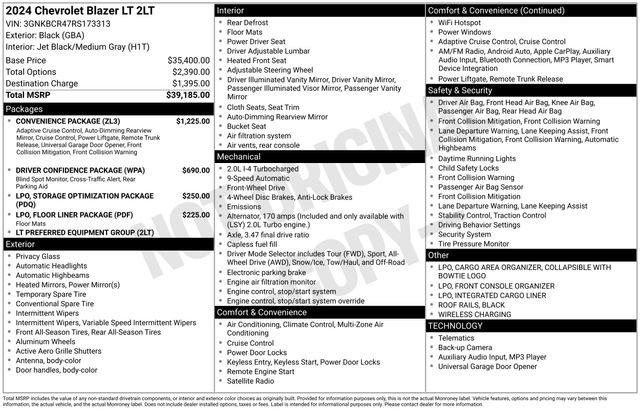 Used 2024 Chevrolet Blazer LT w/ Convenience Package image 31