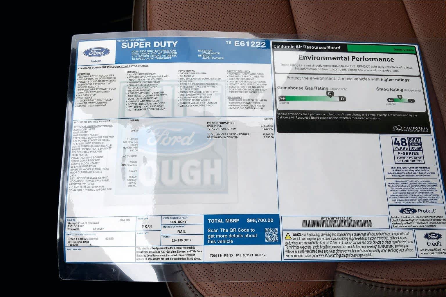 New 2026 Ford F350 King Ranch w/ FX4 Off-Road Package AWD/4WD image 19