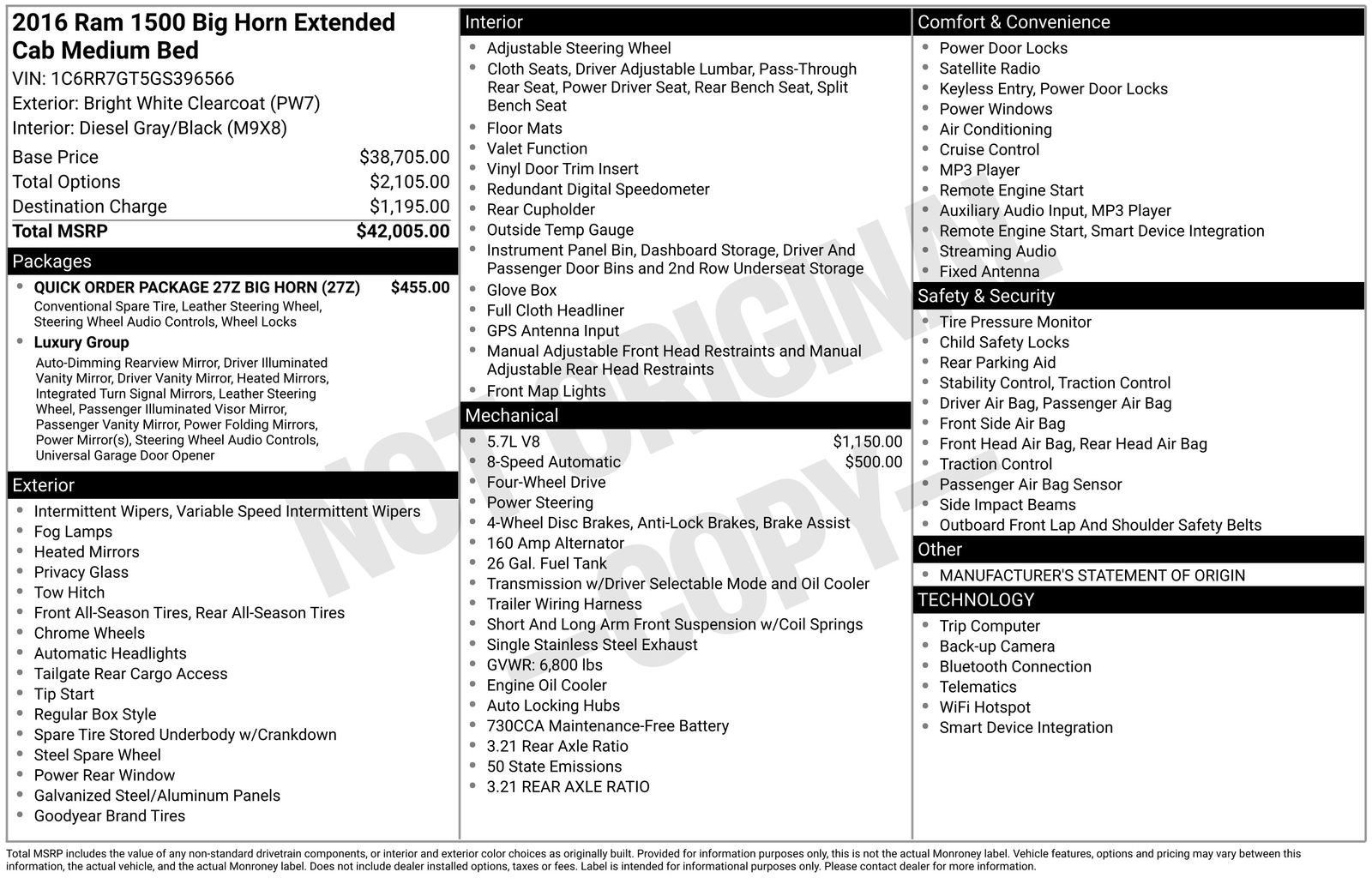 Used 2016 RAM 1500 Big Horn AWD/4WD image 4