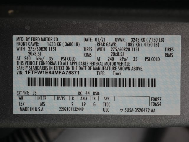 Used 2021 Ford F150 XLT w/ Equipment Group 302A High AWD/4WD image 28