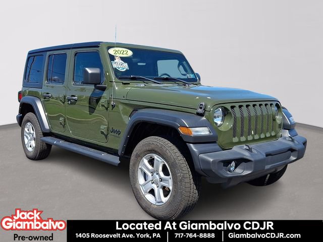 Certified 2022 Jeep Wrangler Unlimited Sport AWD/4WD video 1