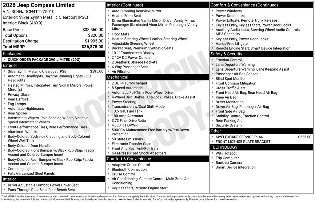 New 2026 Jeep Compass Limited AWD/4WD image 37