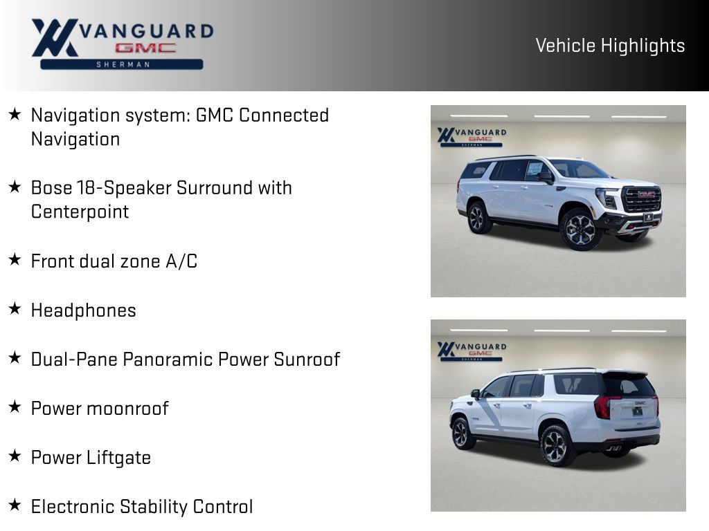 New 2026 GMC Yukon XL AT4 Ultimate w/ LPO, Floor Liner Package AWD/4WD image 10