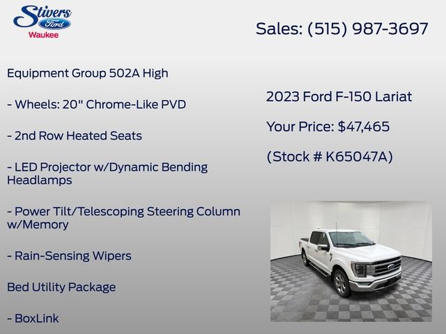 Used 2023 Ford F150 Lariat w/ Equipment Group 502A High AWD/4WD image 16