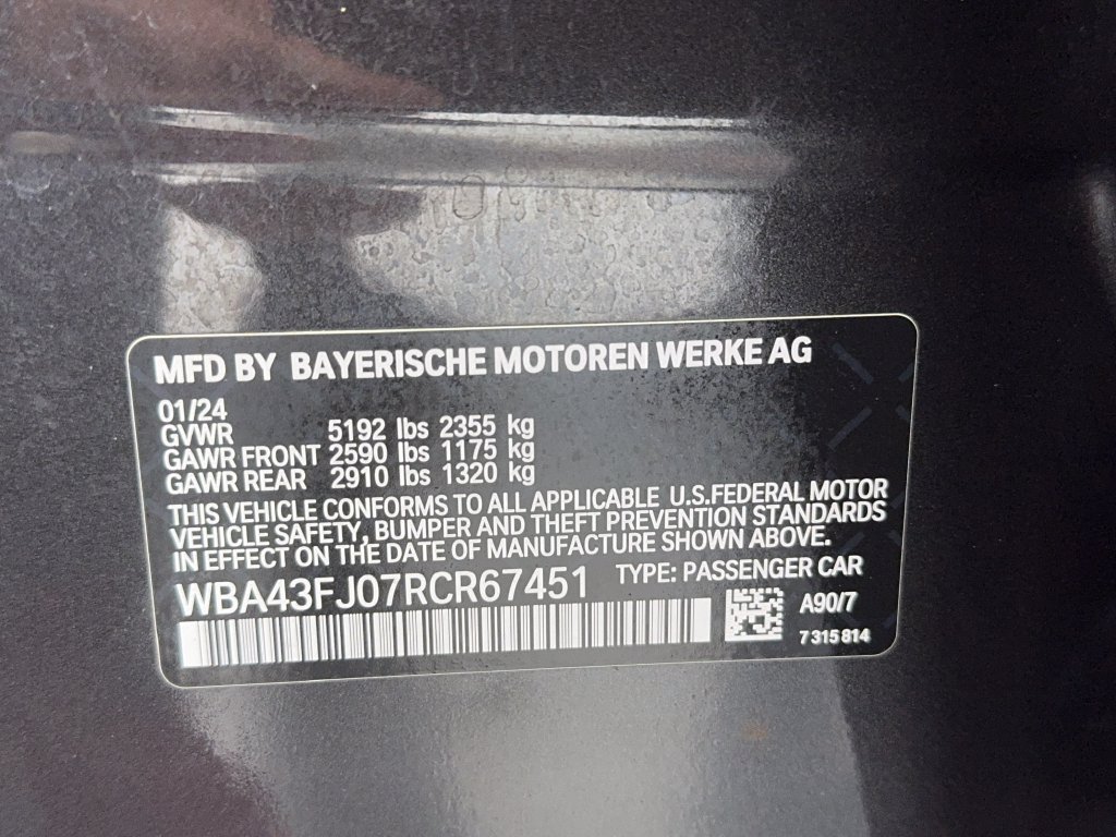 Used 2024 BMW 530i w/ Premium Package RWD image 57