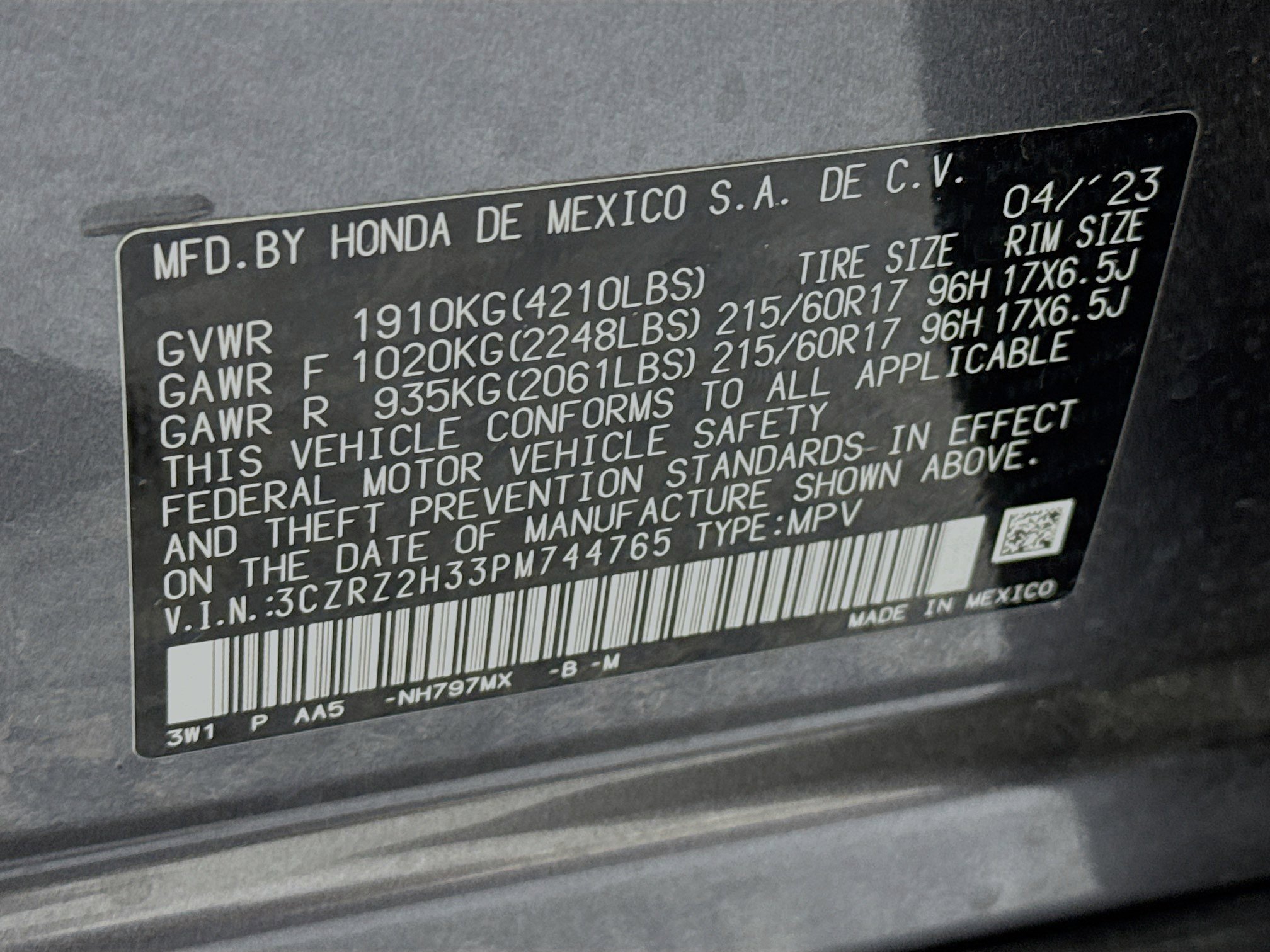 Certified 2023 Honda HR-V LX image 29