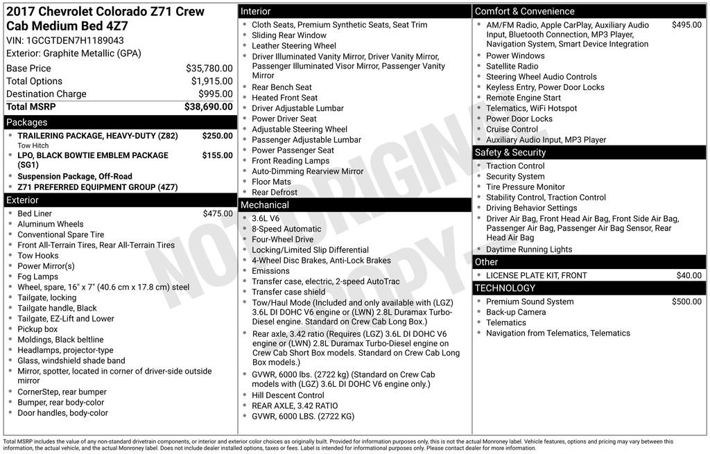 Used 2017 Chevrolet Colorado Z71 image 6