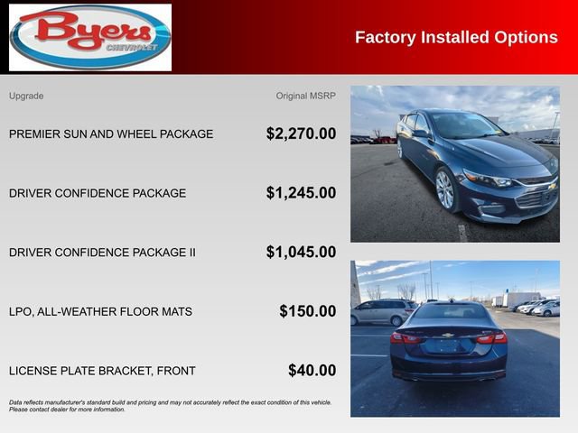 Used 2018 Chevrolet Malibu Premier w/ Premier Sun and Wheel Package image 10