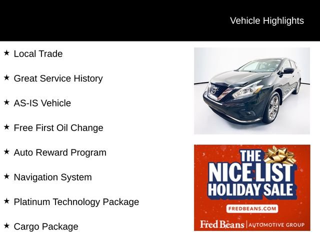 Used 2017 Nissan Murano Platinum w/ Platinum Technology Package image 3