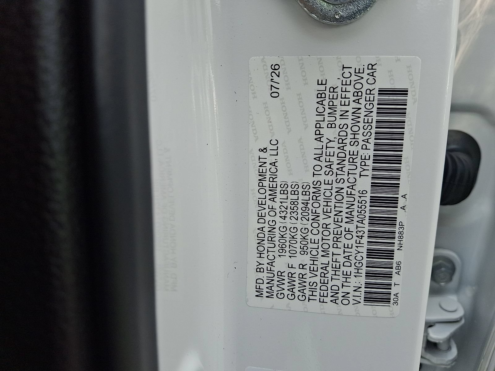 New 2026 Honda Accord SE image 10