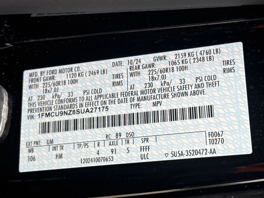 Used 2025 Ford Escape ST-Line Elite w/ Tech Pack #2 image 33