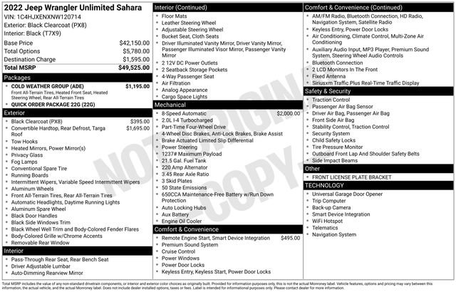 Used 2022 Jeep Wrangler Unlimited Sahara w/ Cold Weather Group image 10