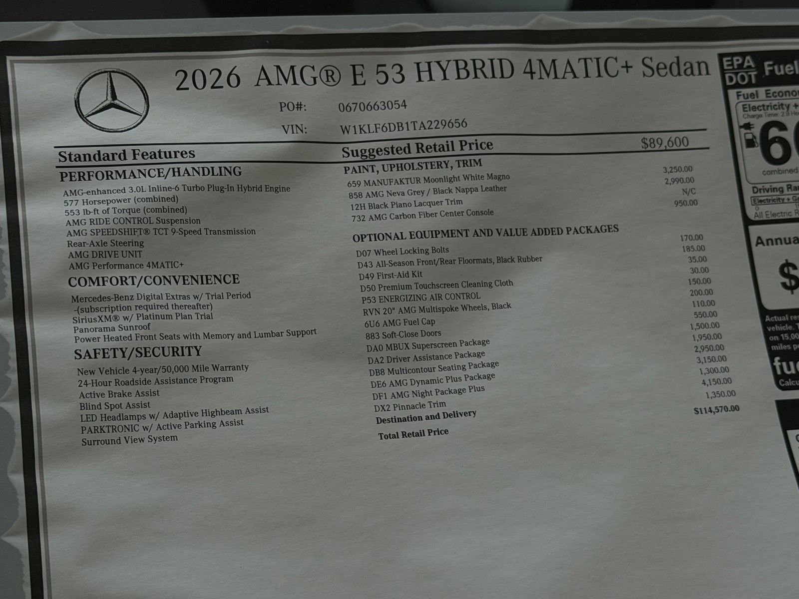 New 2026 Mercedes-Benz E 53 AMG e 4MATIC Sedan image 23