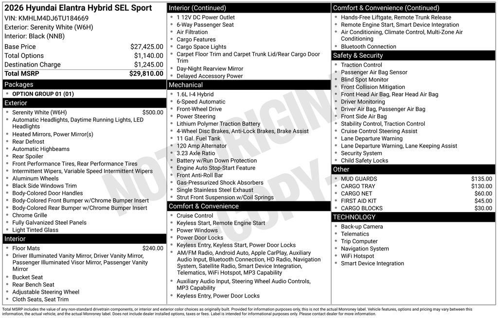 New 2026 Hyundai Elantra SEL FWD image 39