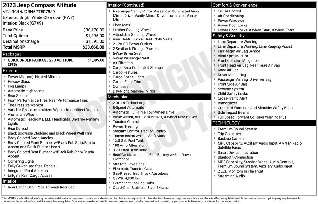 Certified 2023 Jeep Compass Latitude AWD/4WD image 42