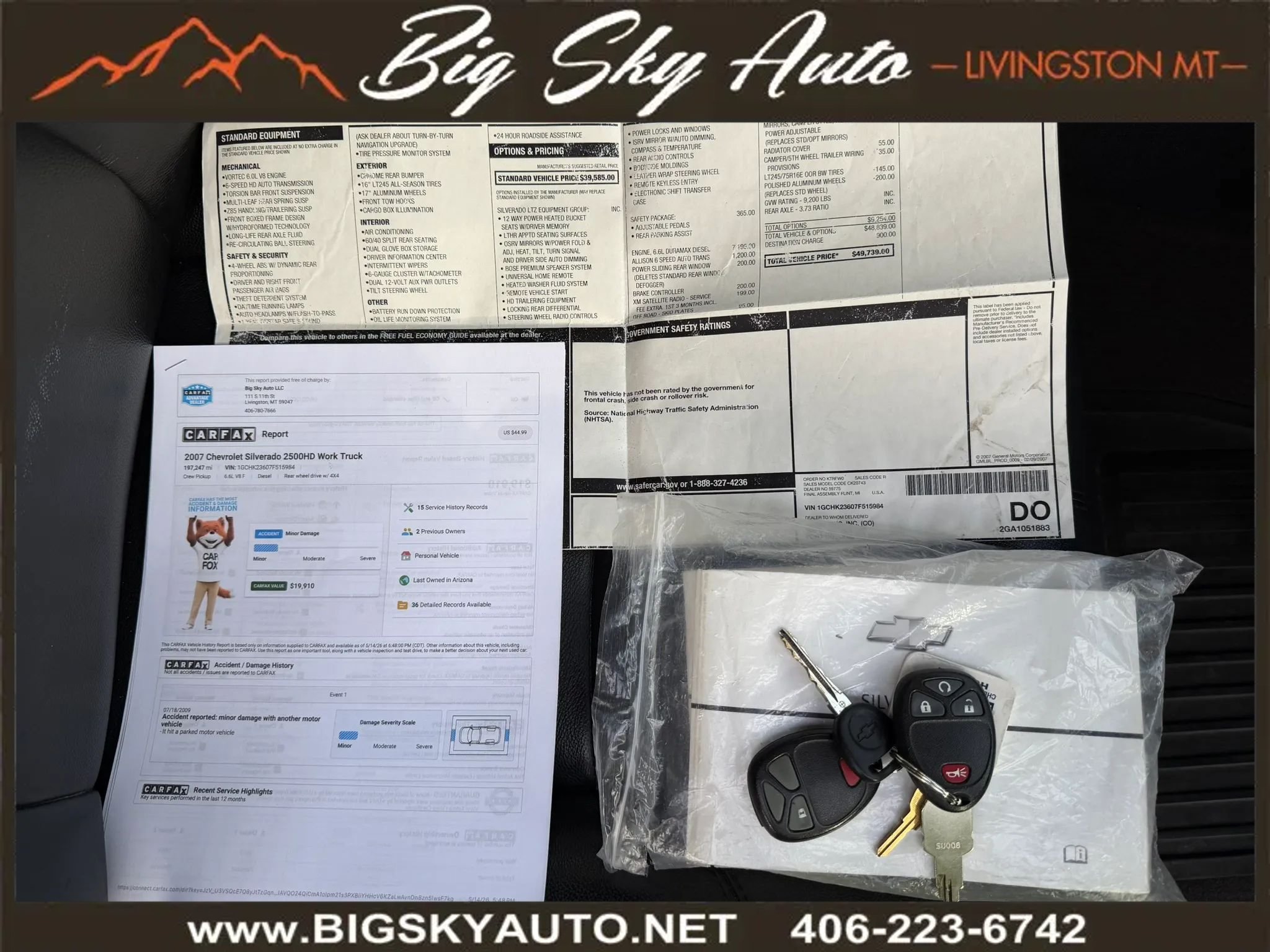 Used 2007 Chevrolet Silverado 2500 LTZ w/ Safety Package AWD/4WD image 25