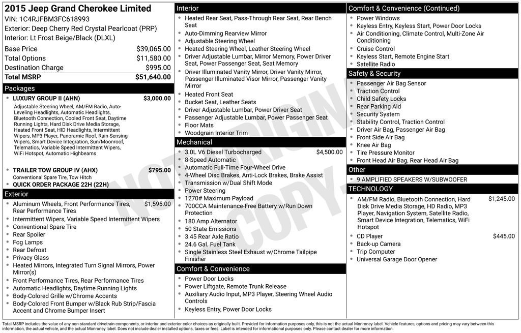 Used 2015 Jeep Grand Cherokee Limited w/ Luxury Group II image 29