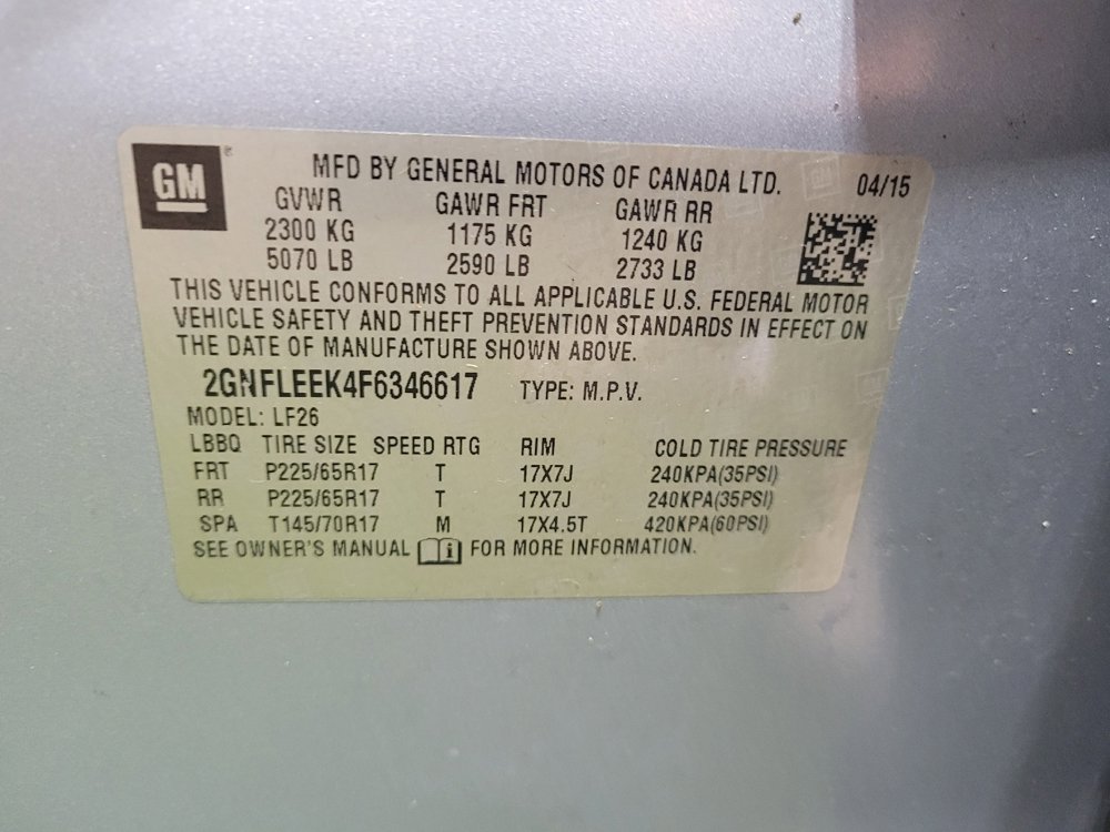 Used 2015 Chevrolet Equinox LS w/ LPO, Protection Package image 33