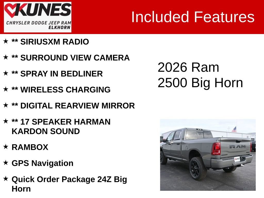 New 2026 RAM 2500 Big Horn image 3