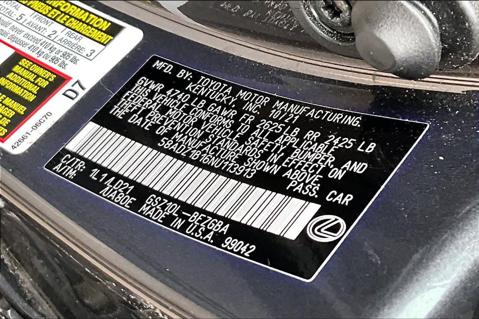 Used 2022 Lexus ES 350 w/ Premium Package FWD image 35