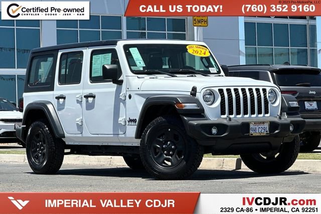 Certified 2024 Jeep Wrangler Unlimited Sport AWD/4WD image 1