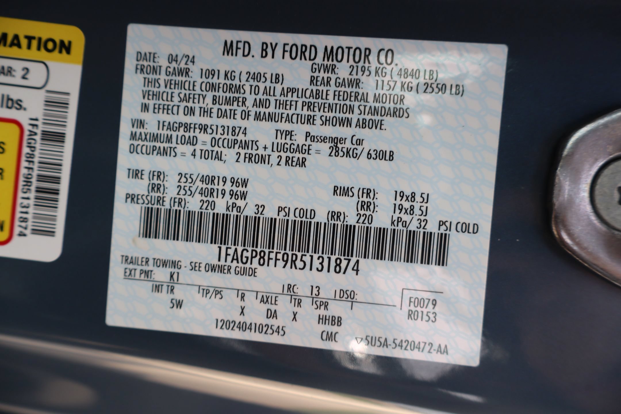Certified 2024 Ford Mustang GT Premium RWD image 27