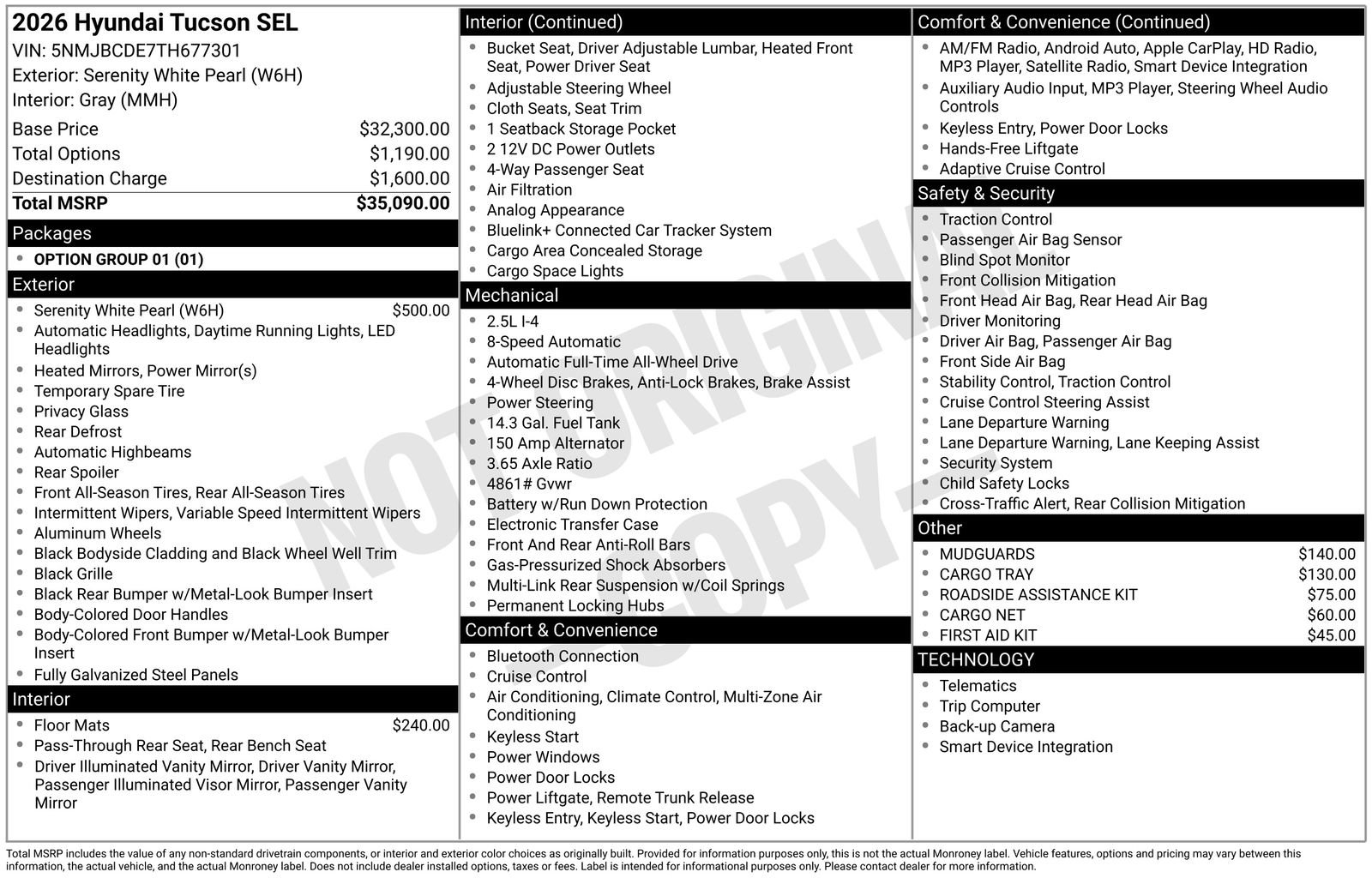 New 2026 Hyundai Tucson SEL AWD/4WD image 8