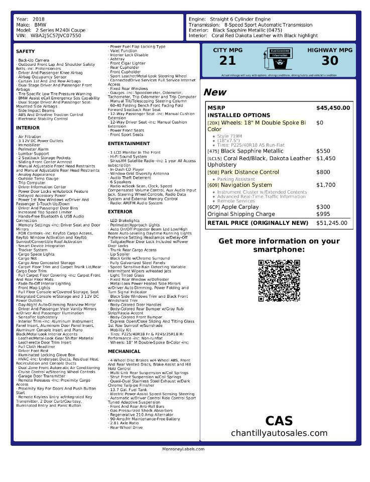 Used 2018 BMW M240i Coupe image 32