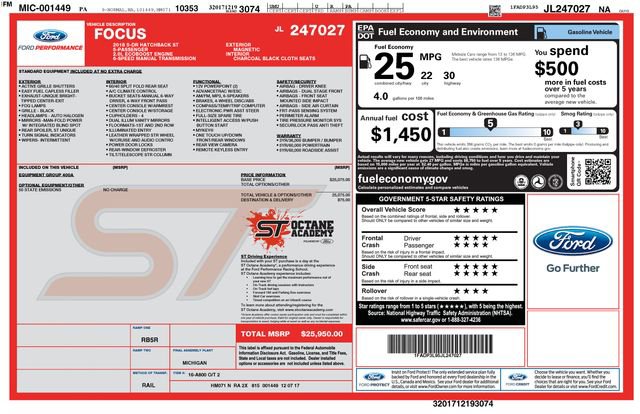 Used 2018 Ford Focus ST FWD image 10