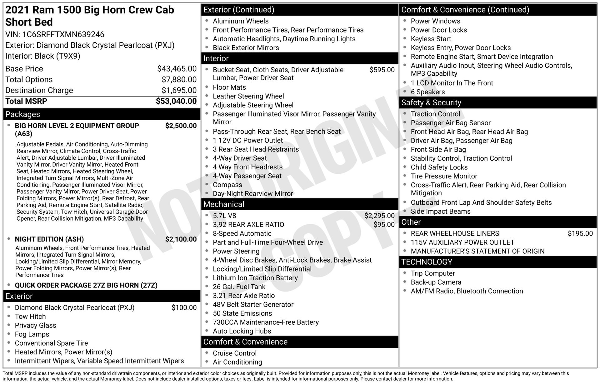 Used 2021 RAM 1500 Big Horn AWD/4WD image 37