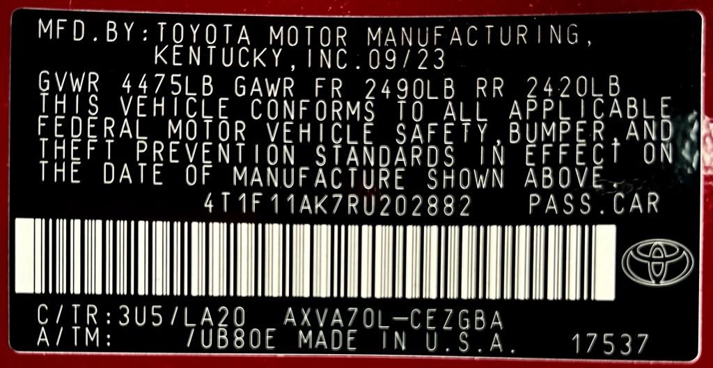 Certified 2024 Toyota Camry XLE w/ Cold Weather Package FWD image 22