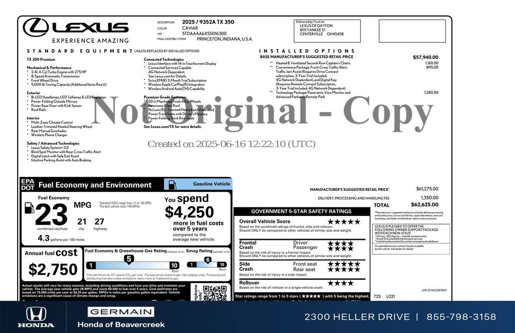 Used 2025 Lexus TX 350 FWD w/ Technology Package image 33