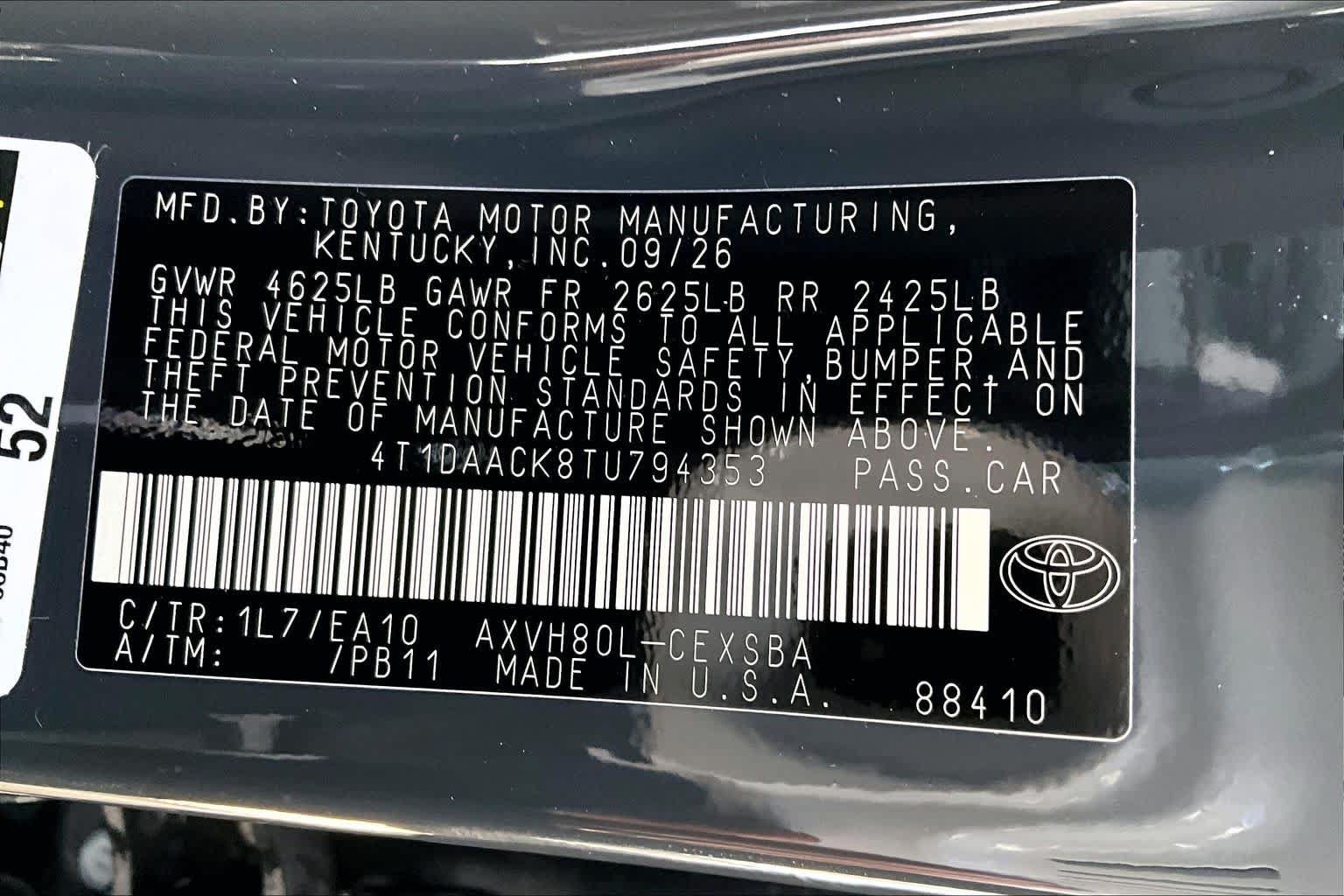New 2026 Toyota Camry SE FWD image 21
