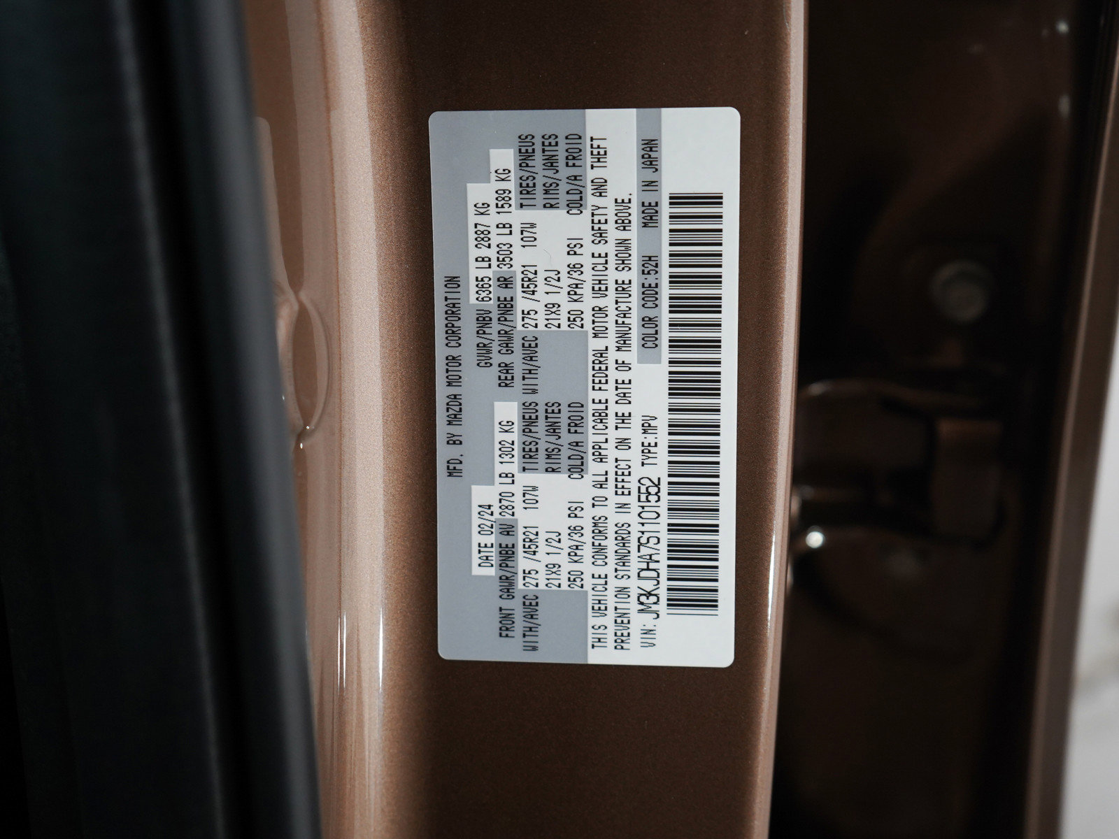 Certified 2025 MAZDA CX-70 Plug-In Hybrid w/ Premium Pkg image 29