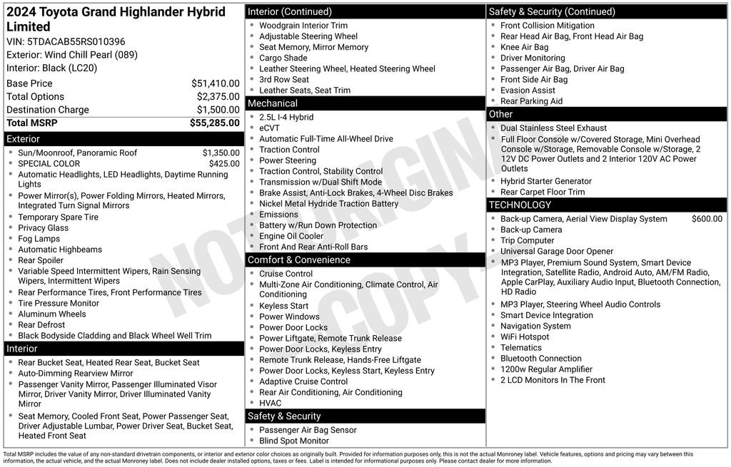 Used 2024 Toyota Grand Highlander AWD Hybrid image 6