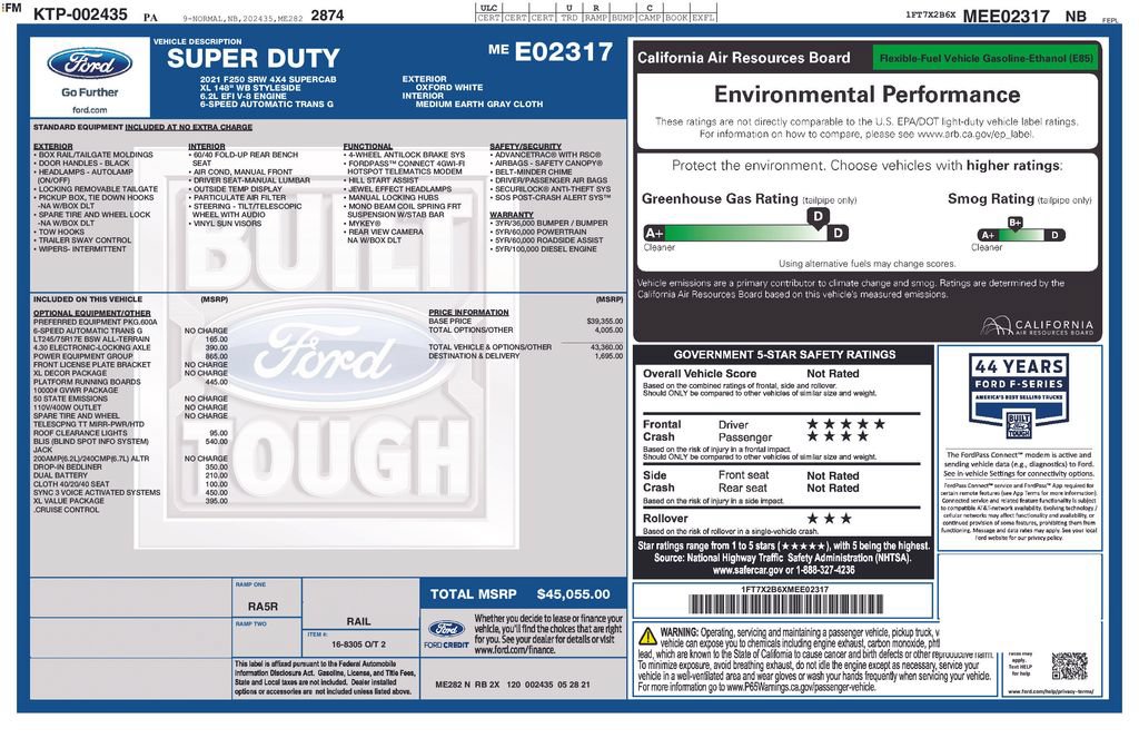 Used 2021 Ford F250 XL w/ Power Equipment Group AWD/4WD image 5