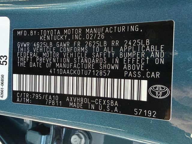 New 2026 Toyota Camry SE image 26