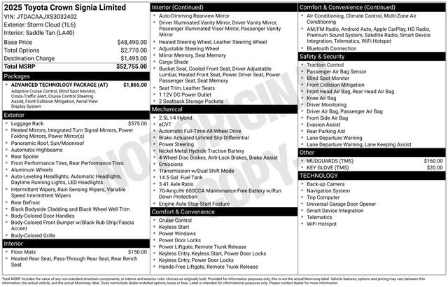 New 2025 Toyota Crown Signia Limited w/ Advanced Technology Package image 7