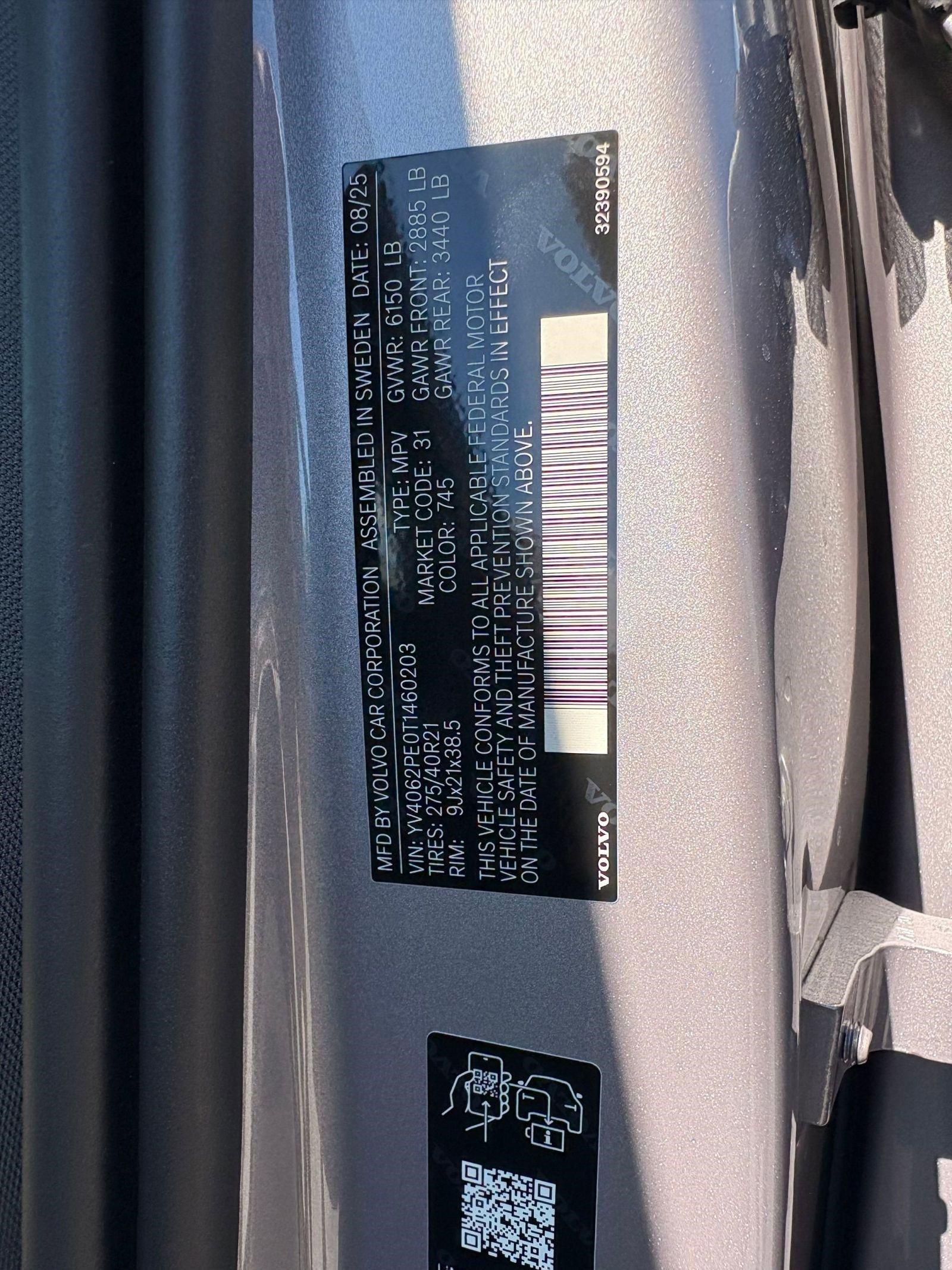 Used 2026 Volvo XC90 B6 Plus w/ Protection Package Premier AWD/4WD image 19