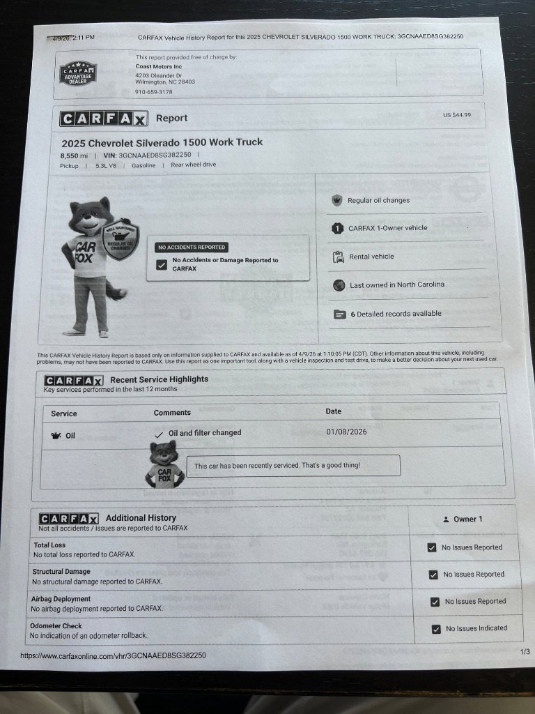 Used 2025 Chevrolet Silverado 1500 W/T image 41