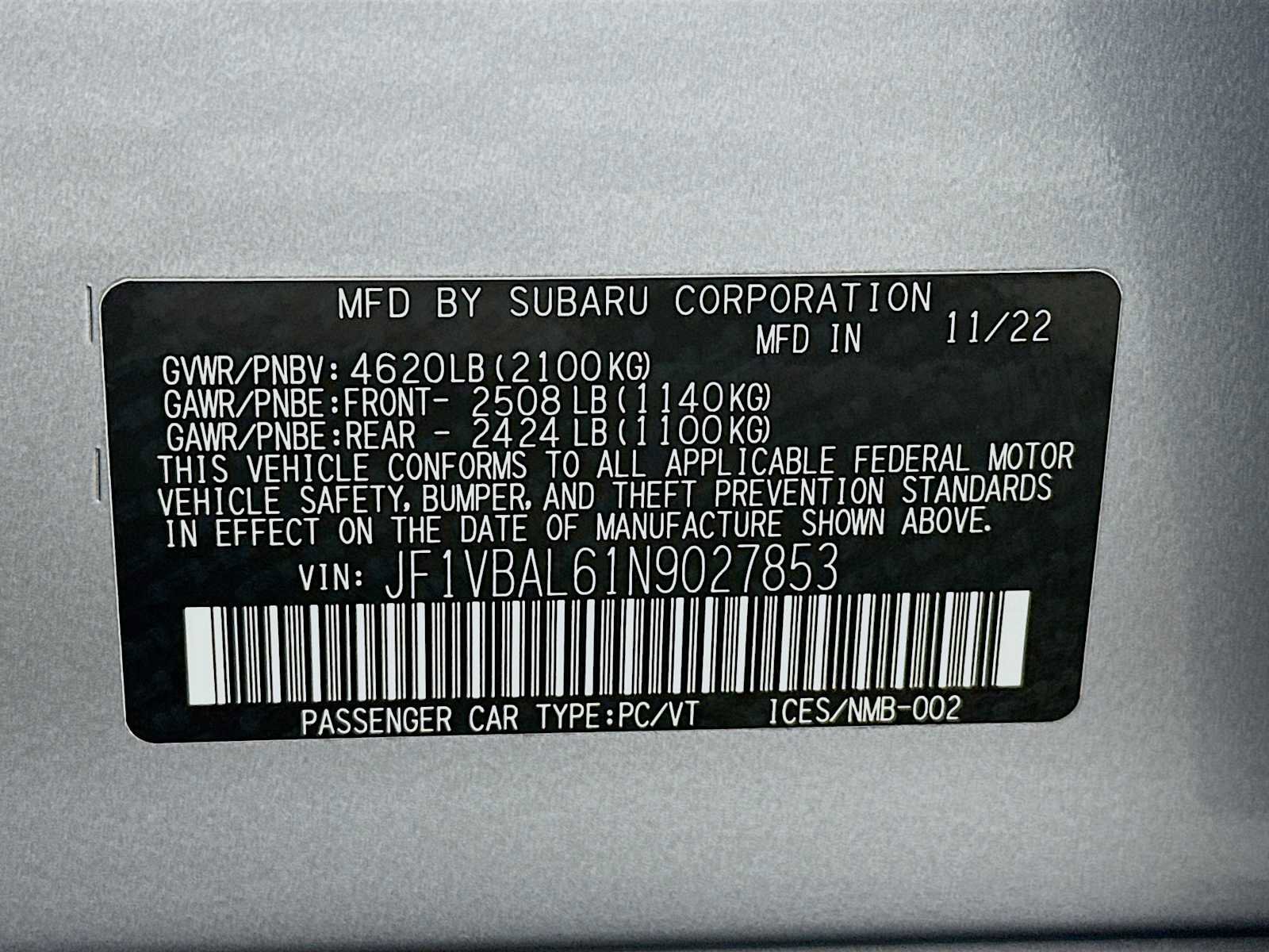 Certified 2022 Subaru WRX Limited image 30