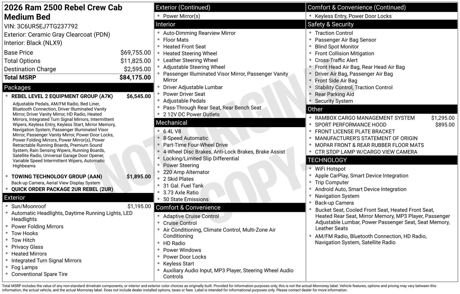 New 2026 RAM 2500 Rebel w/ Rebel Level 2 Equipment Group image 27