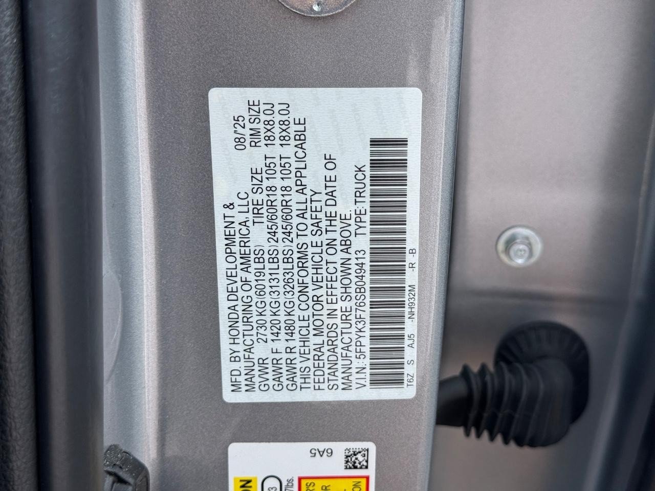 Certified 2025 Honda Ridgeline TrailSport+ image 29