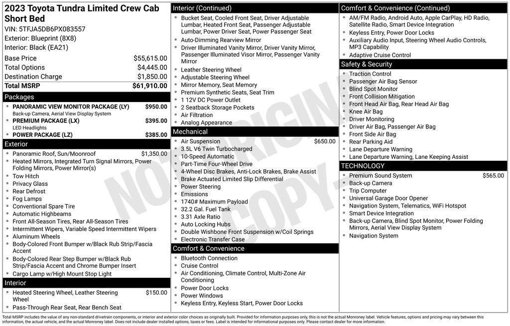 Used 2023 Toyota Tundra Limited AWD/4WD image 38