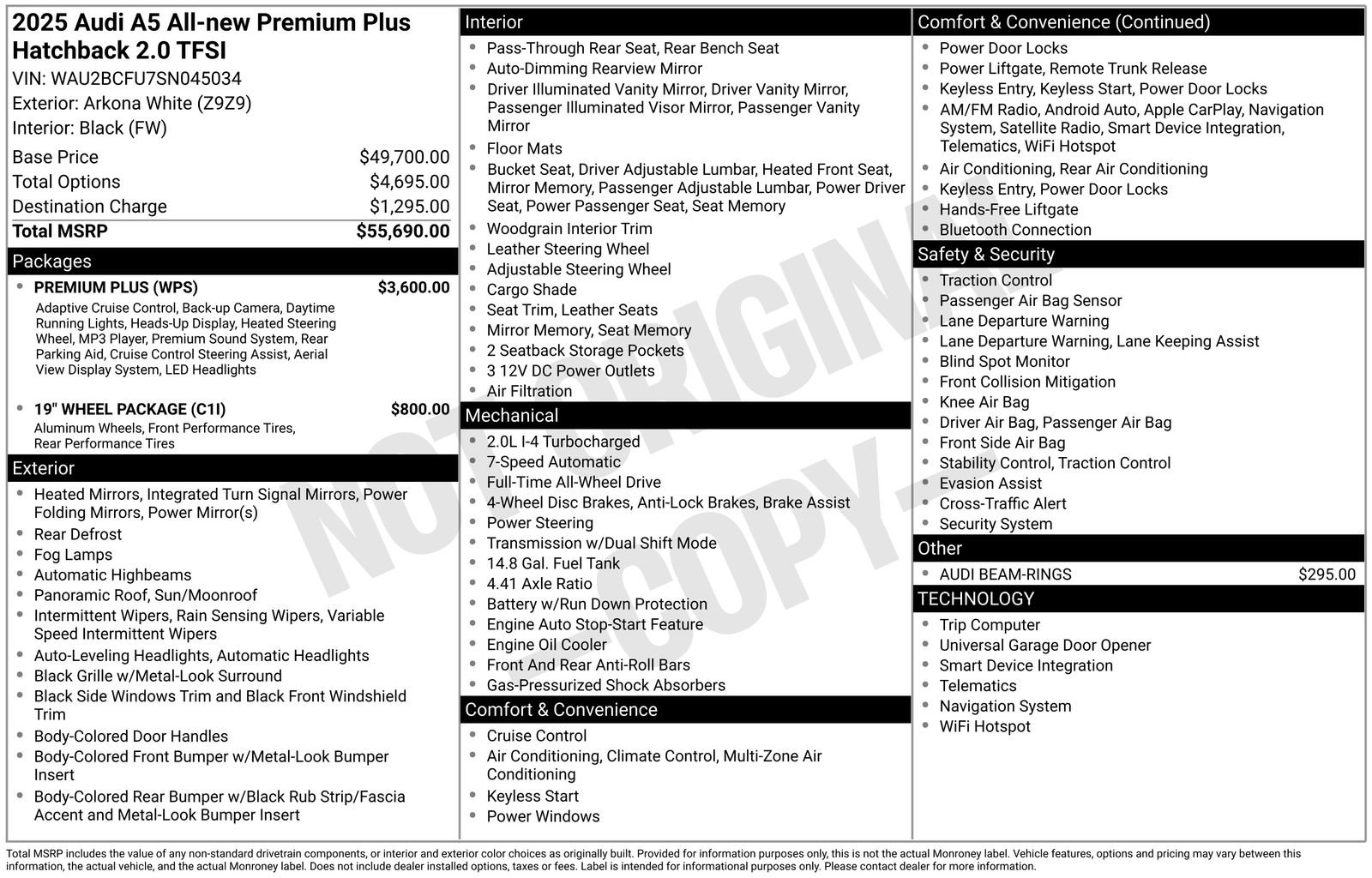Certified 2025 Audi A5 2.0T Premium Plus w/ Premium Plus image 32