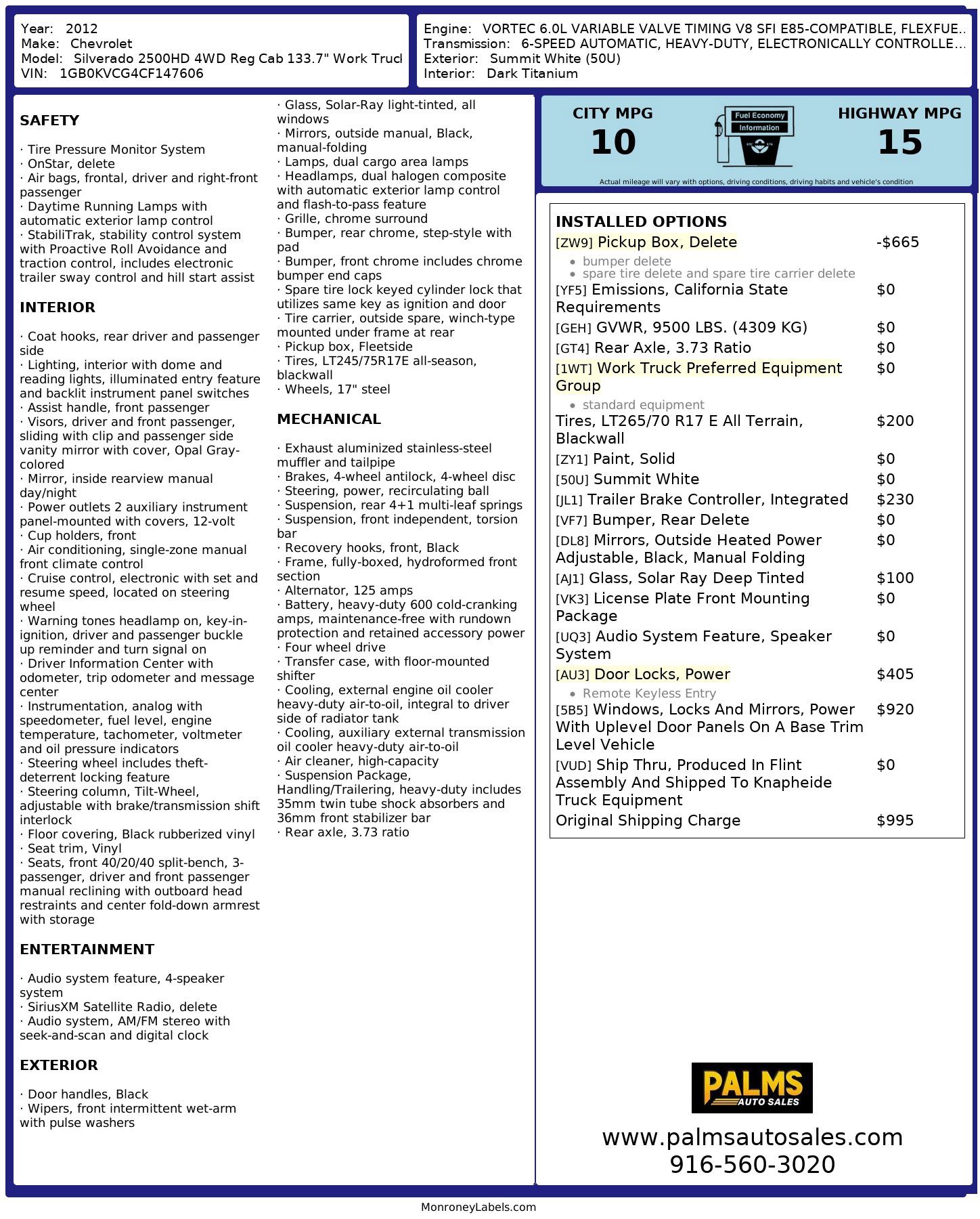 Used 2012 Chevrolet Silverado 2500 W/T image 4