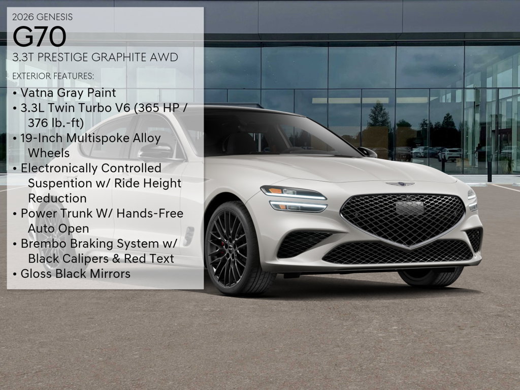 New 2026 Genesis G70 3.3T Prestige AWD/4WD image 3